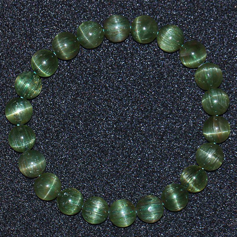 稀有极品 天然猫眼磷灰石手链 晶体通透