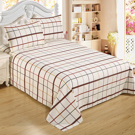 贝佳宜纯棉老粗布床单单件加厚双人被单全棉布1.2/1.5/1.8/2.0m床