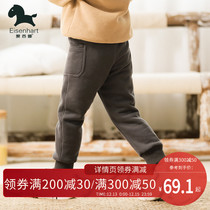 男童加绒裤子2019新款秋冬装儿童运动裤宝宝加厚款休闲棉裤韩版潮