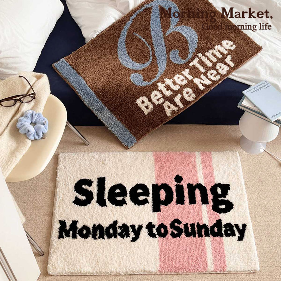 Morning Market 原创长绒簇绒卧室床边毯镜前地毯 加厚防滑茶几垫