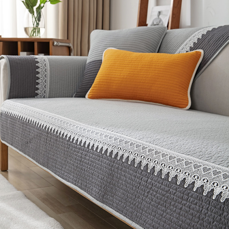 寒号鸟 四季纯棉沙发垫防滑纯色北欧冬季通用简约现代沙发巾套罩