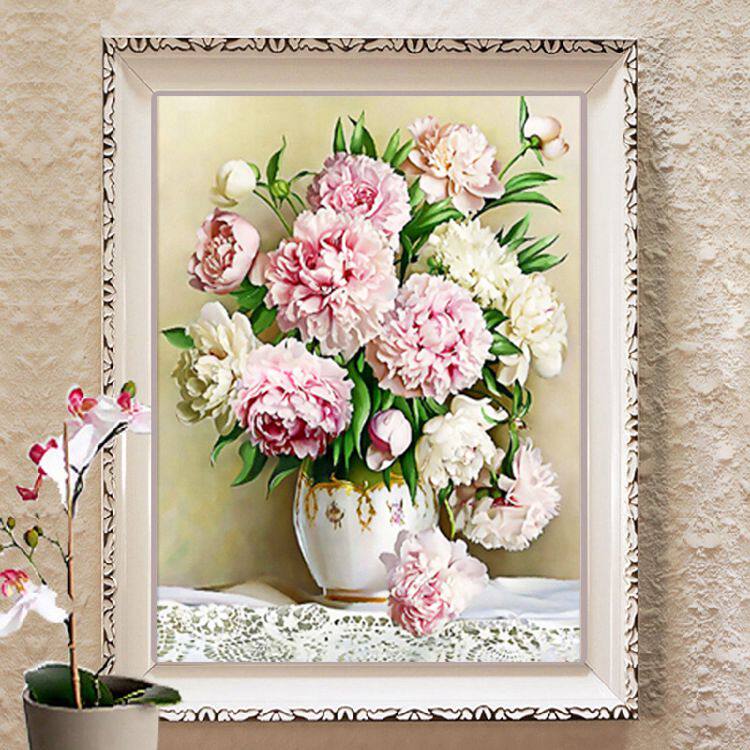 花开富贵牡丹花钻石画
