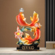 新中式双鱼戏珠摆件年年有余金鱼锦鲤鱼客厅酒柜电视柜装饰品