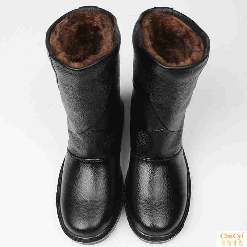 Snow boots winter keep warm Plush waterproof non-slip winter Cotton-padded shoes Gaobang In cylinder man Real leather bootsin the Men's Shoes, Boots category - from Buy2taobao.com to provide professional Taobao agent buy service
