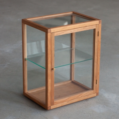 胡桃木透明玻璃展示柜小型家用玻璃柜子商用手办陈列柜摆件