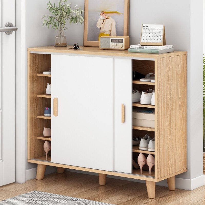 蔓斯菲尔北欧移门鞋柜家用推拉门进门口简约玄关柜大容量储物多层