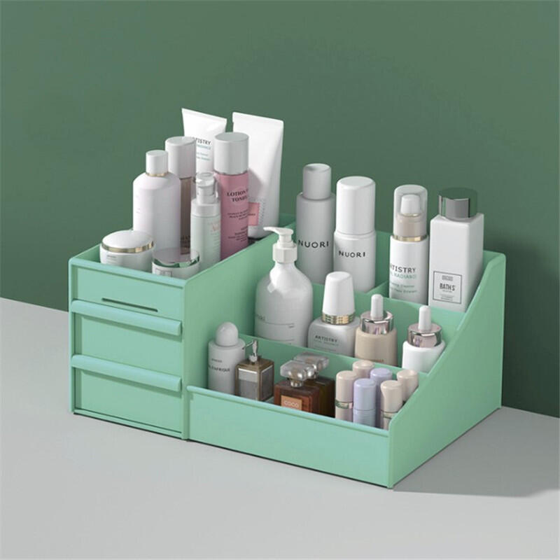 多层抽屉式化妆盒宿舍整理塑料储物盒化妆品护肤梳妆台桌面放置盒