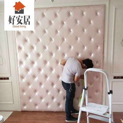 拉扣软包背景墙卧室床头软包图片