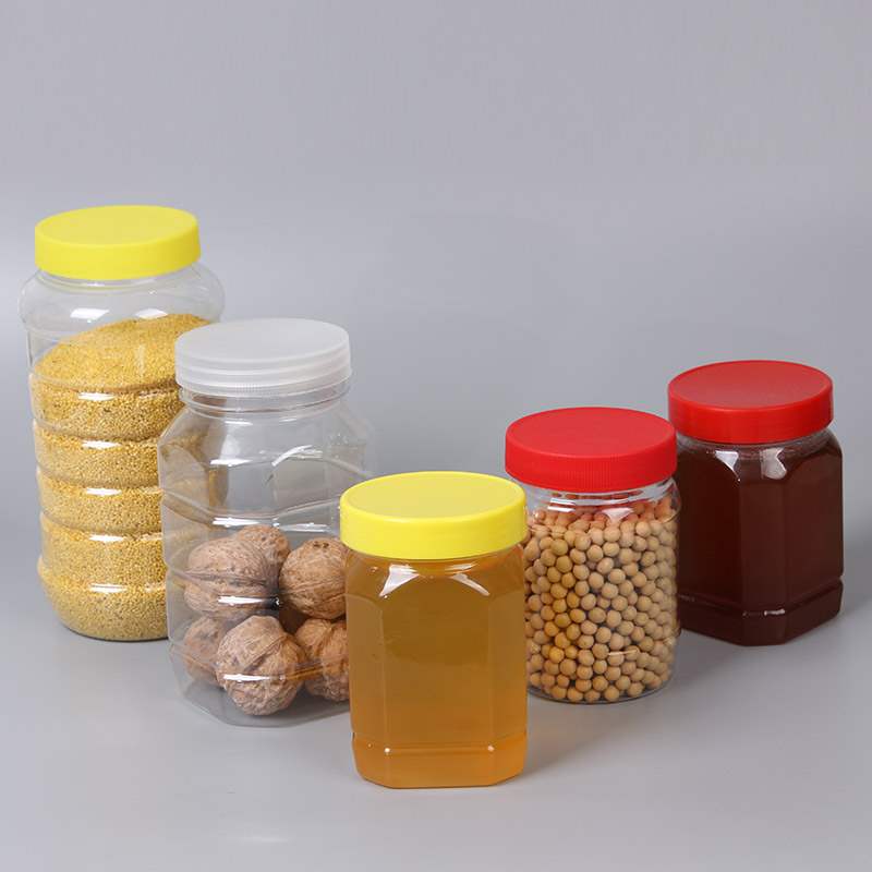 食品瓶子塑料瓶蜂蜜瓶一斤装蜜糖罐密封罐装蜂蜜的1斤带内盖包邮