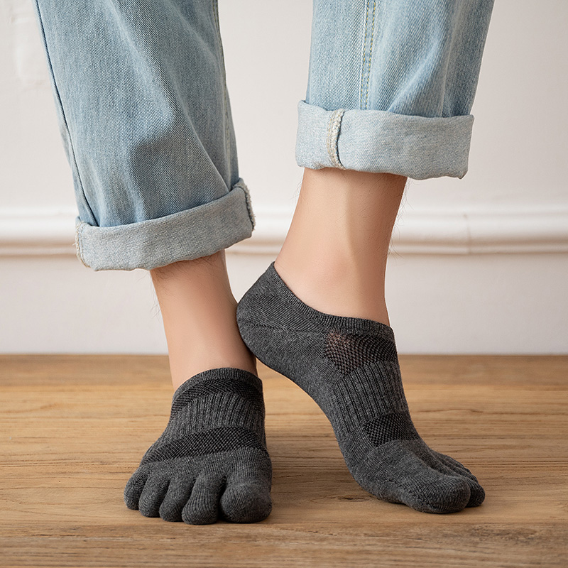袜子男士五指袜夏季薄款透气分趾短袜