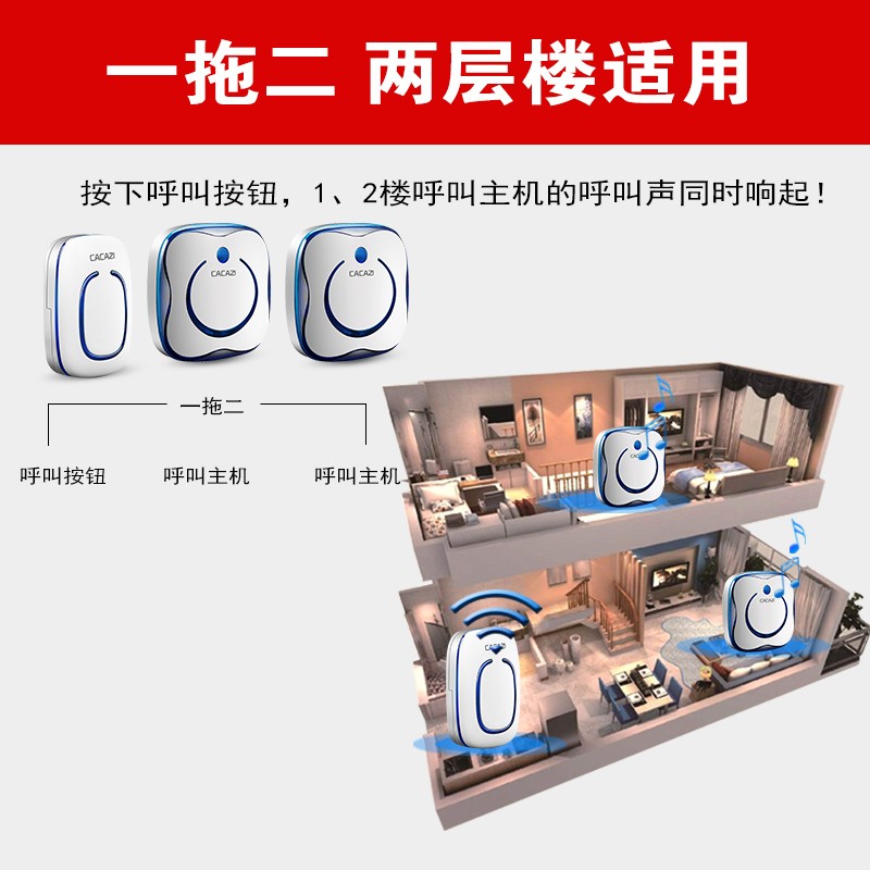 老人无线呼叫器家用紧急一键报警器病人看护神器独居老年人呼唤器