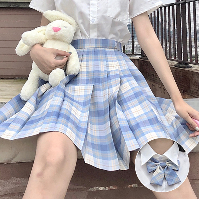 原创jk制服裙基础款正版半身裙子春秋格裙夏季学生校服日系学院风