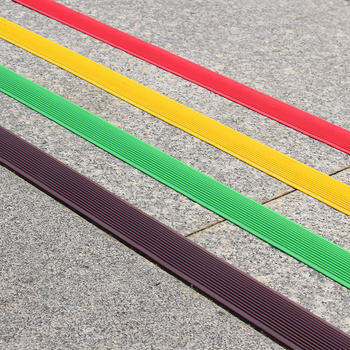 楼梯防滑条幼儿园台阶踏步压条pvc斜坡橡胶大理石包边条自粘家用