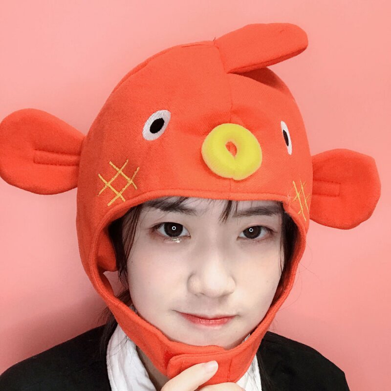 可爱鱼头头套动物螃蟹发箍拍照道具创意恶搞帽子