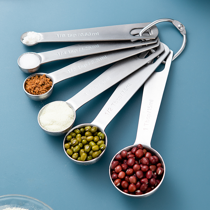 厨房量勺不锈钢定量烘培计量勺子克数刻度奶粉勺婴儿咖啡调味神器
