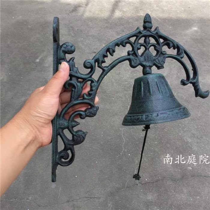 大号欧式铸铁铁艺门铃复古铃铛手摇铃家居壁饰门饰墨绿色门前铃|msdalam kategori Aksesori rumah, loceng angin dan aksesori - dari Buy2taobao.com untuk memberikan perkhidmatan ejen Taobao profesional membeli
