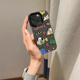 韩国涂鸦小狗露营手机壳适用于苹果15promax创意iphone15新款13男女14个性14pro软壳透明x黑边12防摔11保护套