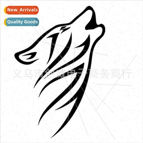 Car Stickers Reflective Roaring Wolf Head Motorcycle Car Sti