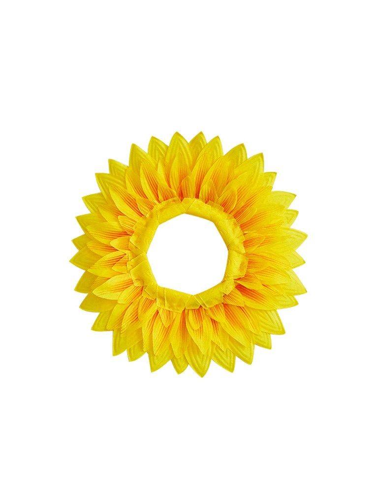 向日葵头套太阳花脸套儿童表演舞蹈露脸葵花运动会开幕式入场道具