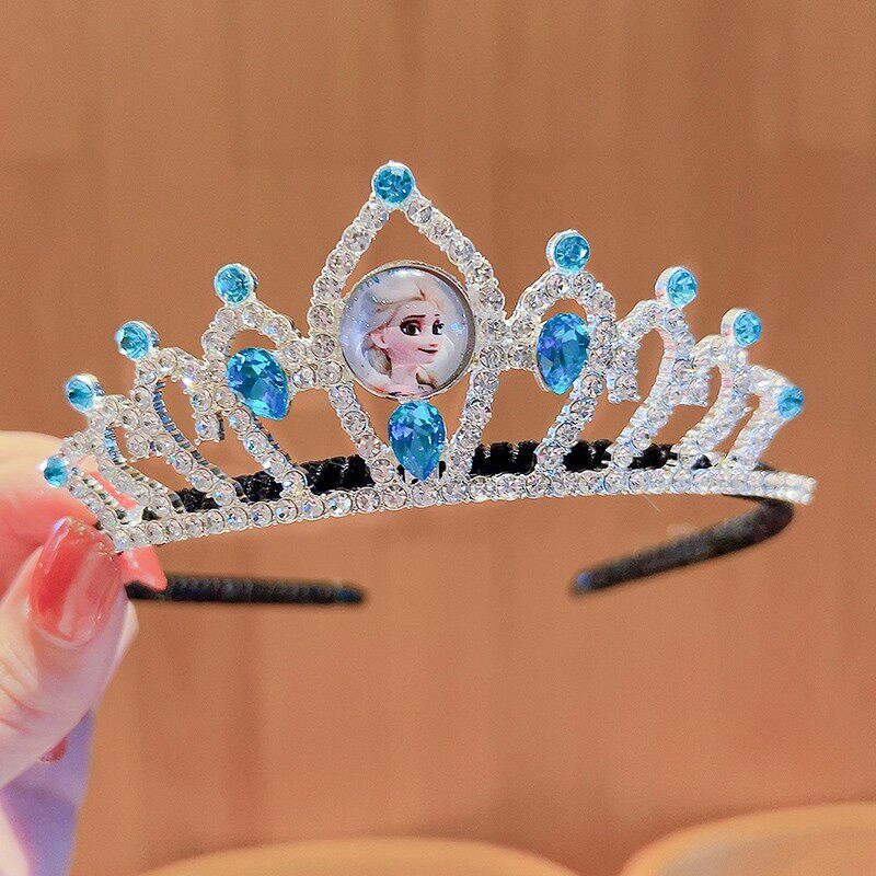 艾莎公主皇冠爱莎头饰爱沙艾萨发箍冰雪奇缘头箍elsa女童艾沙饰品