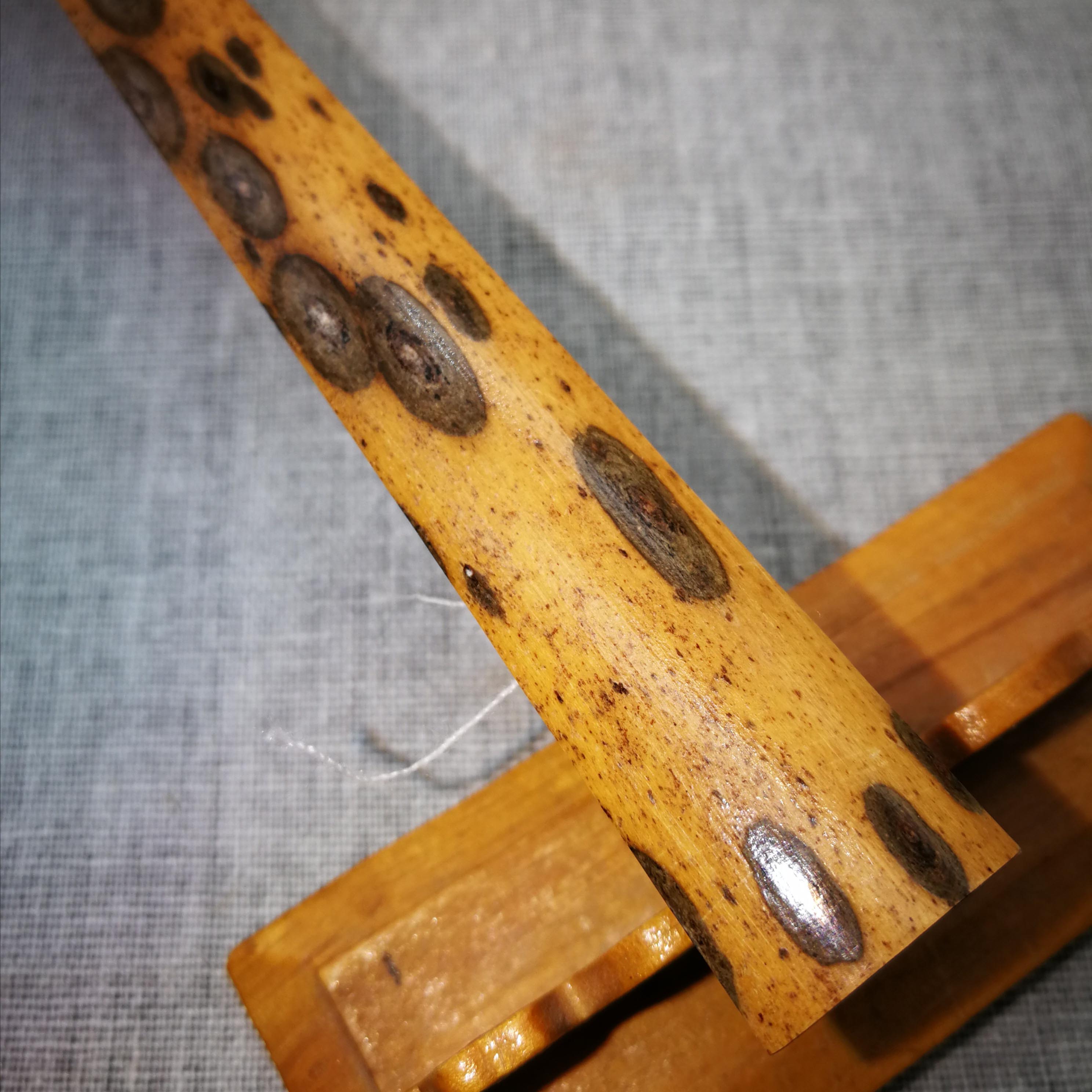 湖南老梅折扇精工湘妃竹扇子7寸玉竹小骨苏工扇子