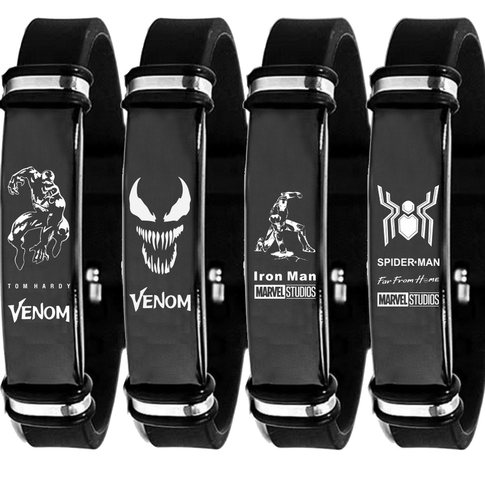 漫威美国队长英雄复仇者联盟蜘蛛侠毒液周边同款钛钢手链手镯动漫