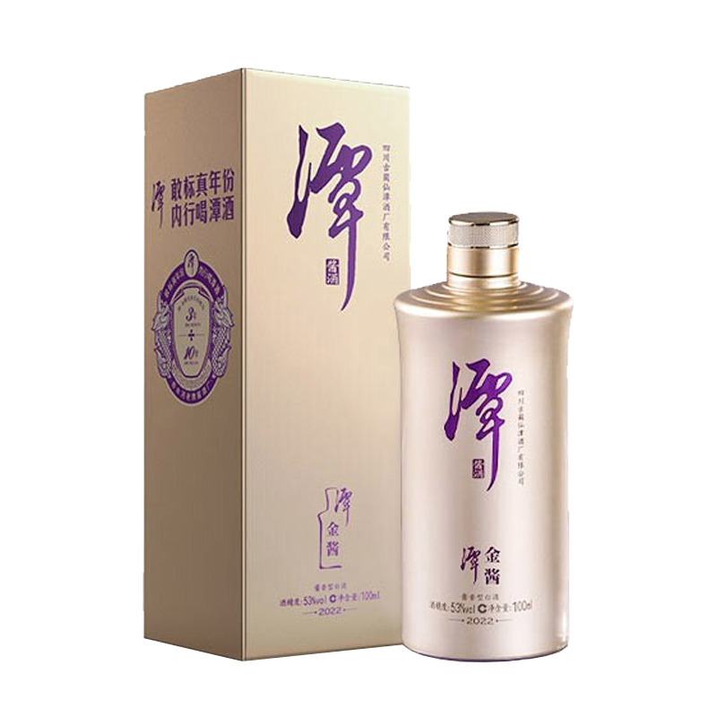 潭酒 金酱 53度100ML*1瓶 酱香型白酒