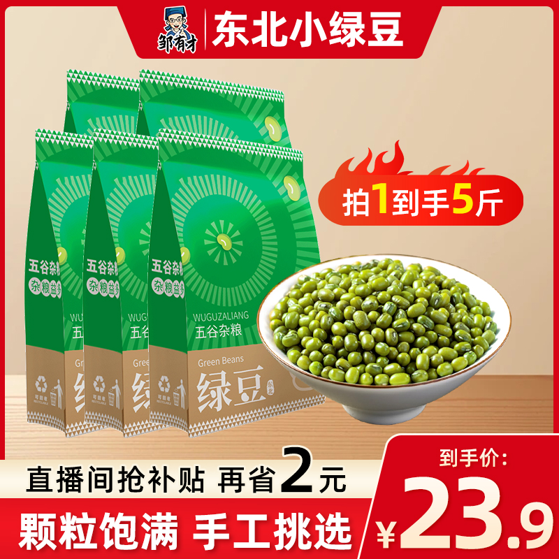 东北绿豆500g*5新货五谷杂粮农