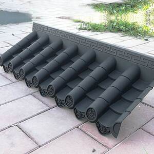 树脂瓦一体仿古瓦琉璃瓦塑料瓦中式pvc仿古屋檐塑料门头装饰