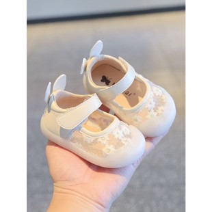 2024夏季新款女童防滑软底学步鞋子宝宝公主鞋1一2岁半婴儿鞋凉鞋