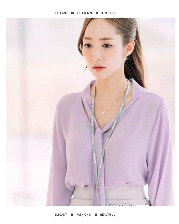 香港金秘书为何为什么那样朴敏英金美笑同款气质连衣裙衬衫半裙女