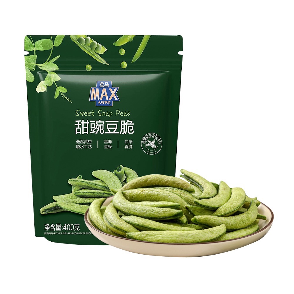 盒马MAX甜豌豆脆400g膳食纤维