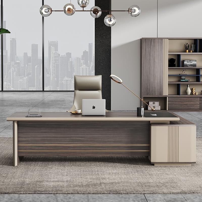(今日9折)老板桌总裁桌简约现代轻奢大气班台总经理办公桌椅组合办公