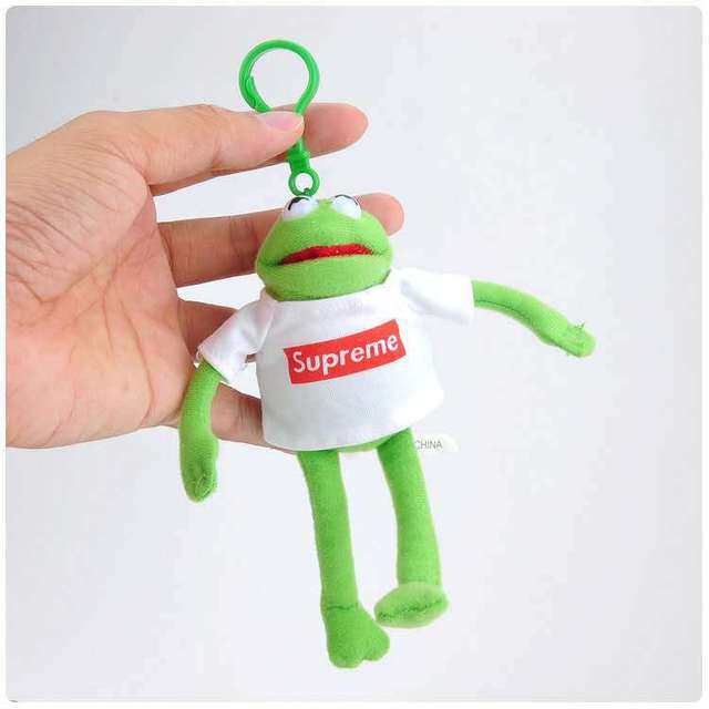 supreme青蛙公仔芝麻街科密特挂件娃娃kermit 科米礼物[代写贺卡]
