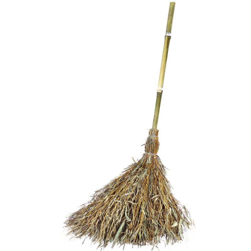 嘉创优品手工扫把(2个装)清洁扫把环卫工扫把竹杆大扫把重3.5斤