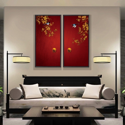 红色装饰画玄关价格