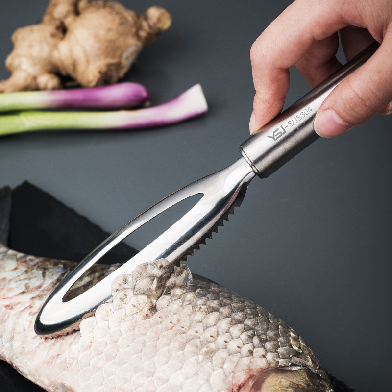 ysj刮鱼鳞神器家用手动 304不锈钢打磷器去鱼鳞刨剥杀鱼工具刷子