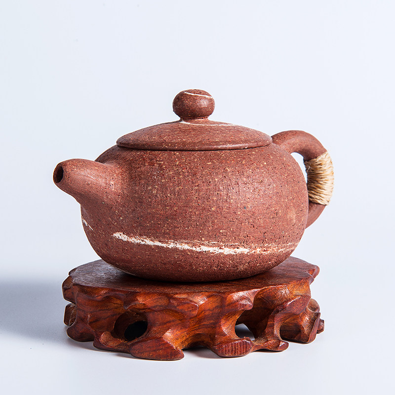 手工荣昌安陶粗陶绞纹仿古壶纯养生茶壶功夫功夫茶茶壶