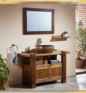 实木仿古浴室柜组合a古典田园乡洗漱台洗手台盆柜中式