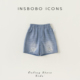 INSbobo女童短裤时尚破洞男童牛仔裤夏季新款儿童裤子时髦个性潮
