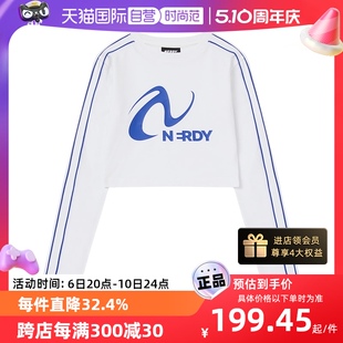 【自营】NERDY秋季新品女款露脐修身短款长袖T恤甜酷性感时尚上衣