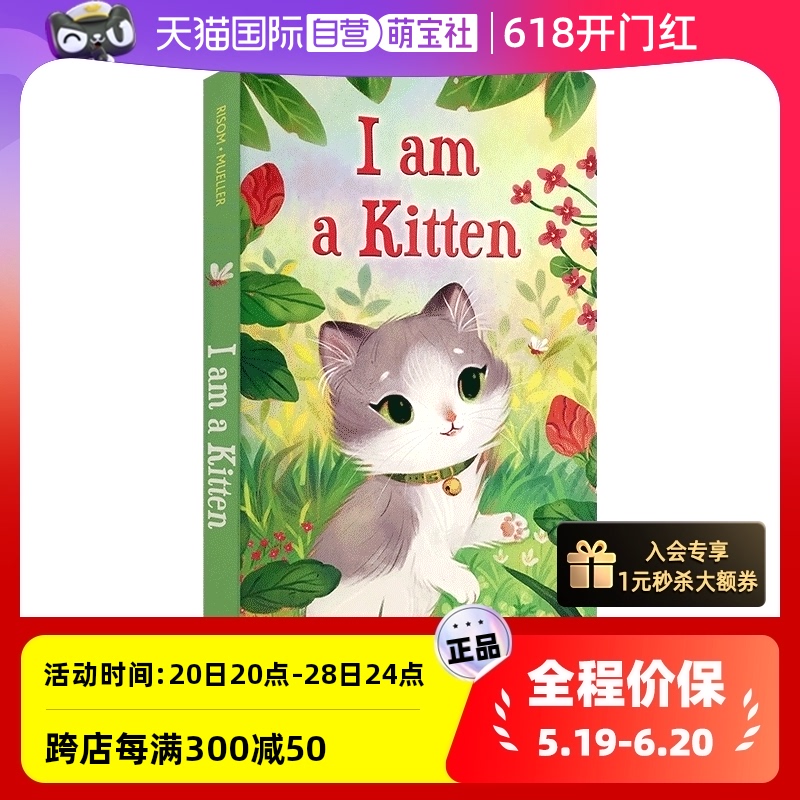 【自营】英文原版绘本 I am a Kitten 我是一只小猫 0-3岁儿童英语启蒙早教图画纸板书 经典睡前幼儿童书 绘本 I am a bunny系列