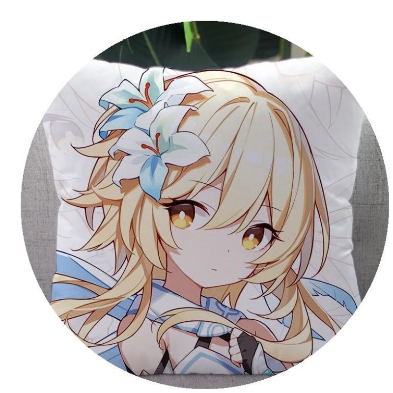 原神长栗山可人玩具男学生靠垫床头国风系列手办靠垫