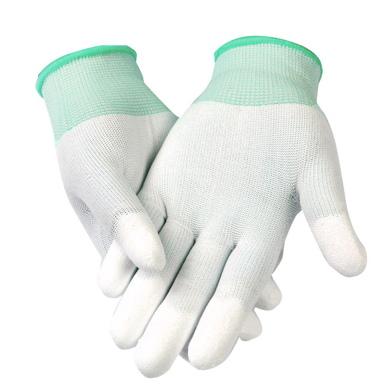 pu涂指手套涂层手套尼龙手套13针织手套劳保手套耐磨装卸手套