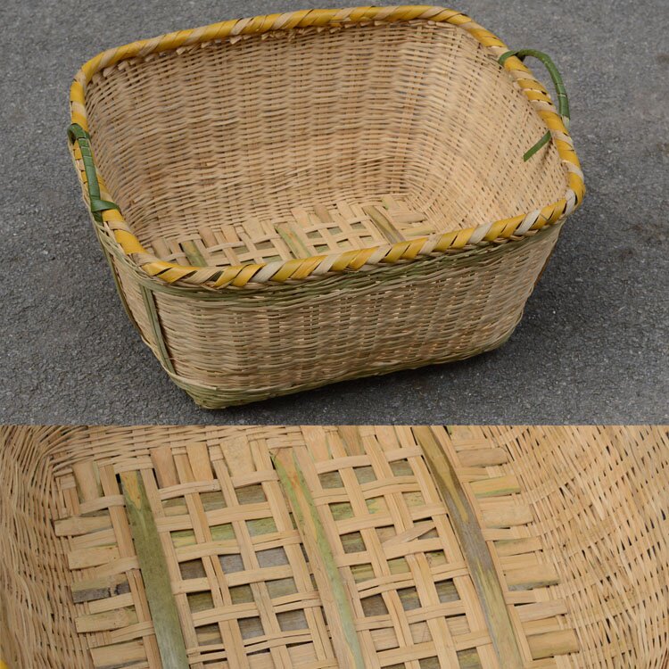 卤e味箕日笸簸用品酒店形农竹编展食食筐方纳柳本商收示箩已售0￥216