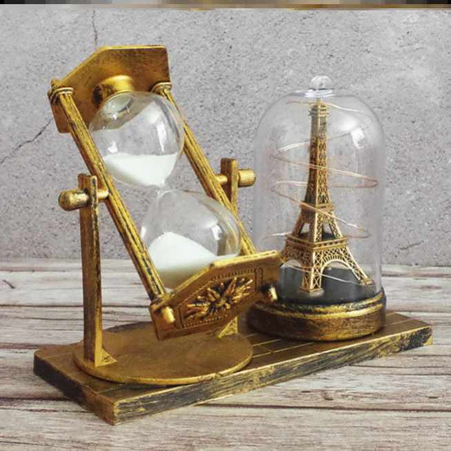 三分钟水生日火山记时定时画小时桌面学生水滴收纳漏沙计时器防1