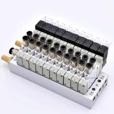 smc型电磁阀组合sy3120-4/6/5lzd-m5底座24v气动电磁控制阀组套1