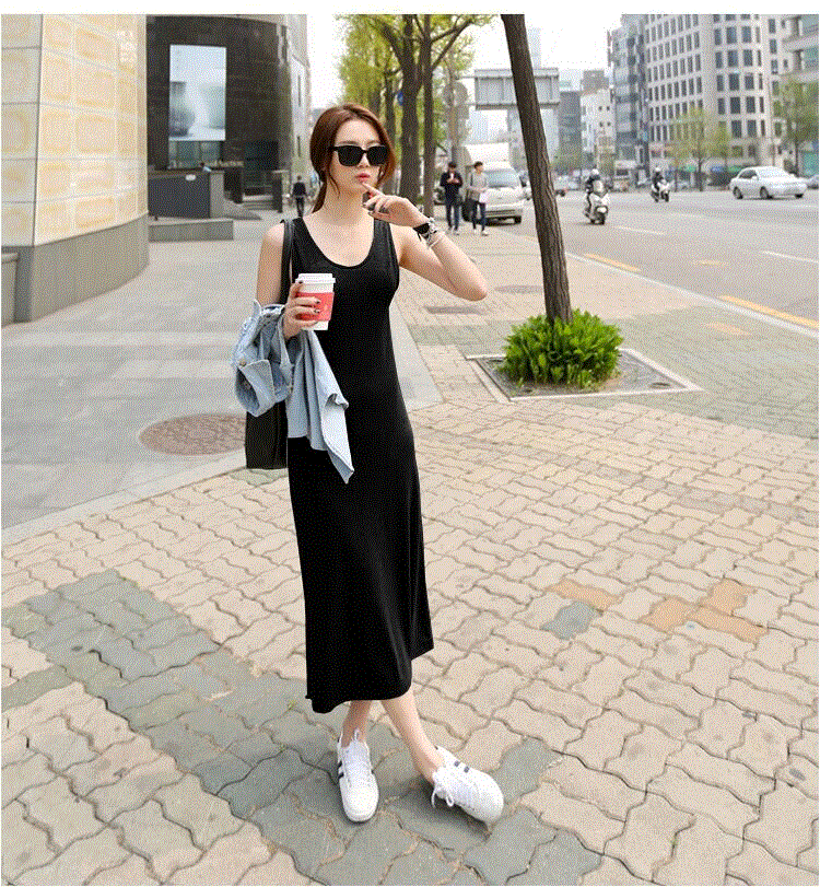 summer Large Lauderdale Backing skirt Easy camisole Vest skirt Sleeveless stripe longuette Show thin Dressin the Women's clothing/Boutique , Dress  category - from Buy2taobao.com to provide professional Taobao agent buy service