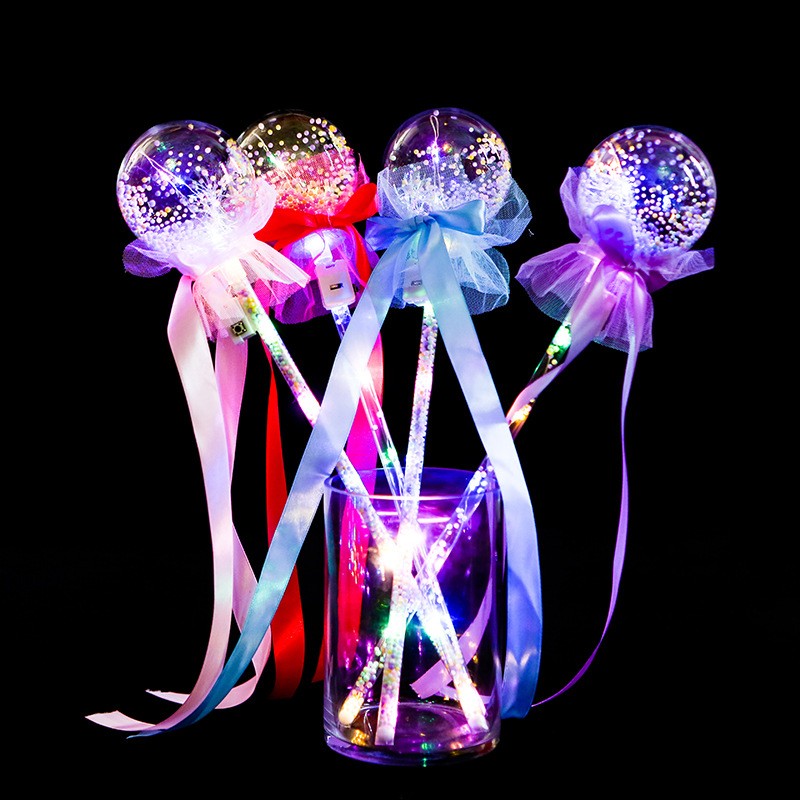 星空魔法棒新款发光波波球夜市广场地推手持棒夜光小礼品引流气球