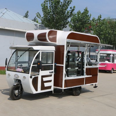 小吃车房车 电动三轮全封闭售货车快餐车移动美食车餐饮车烧烤车